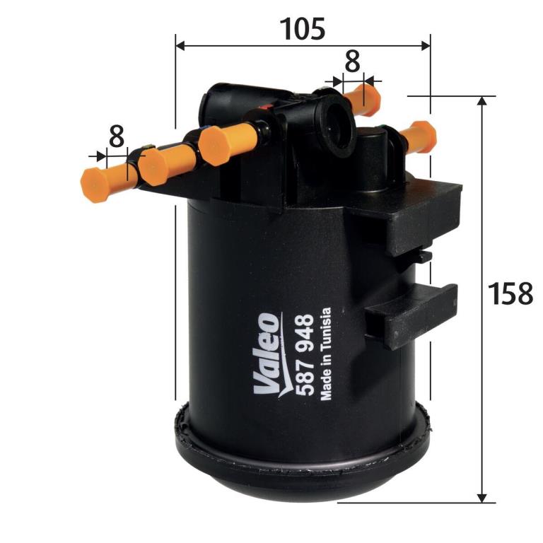 Filtre à carburant (Filtre à gasoil) VALEO ref. 587948